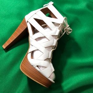 Lace Up Heels by Top Moda